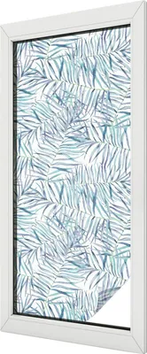 Obrázok produktu pre Vitrážová fólia na okno - 116x50 cm - vitrážový vzor - nepriehľadná dekoratívna fólia na ochranu súkromia - samolepiaca, ochrana proti UV žiareniu - botanický vzor
