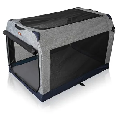 Produktbild von Knuffelwuff faltbare Hundebox Autotransportbox mit Aluminiumgestell für den Kofferraum M