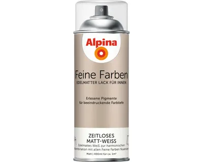 Produktbild von Alpina Feine Farben Sprühlack Zeitloses Matt-weiß 400 ml