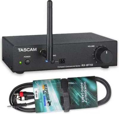 Obrázek produktu pro Zvukový přijímač Tascam Bluetooth RX-BT10 s audio kabelem