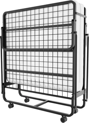Produktbild von Dewinner Klappbett für Einzelbett 90 x 190 cm | Klappbett für Erwachsene mit 10 cm Schaumstoffmatratze | Gästebett für 1 Person mit Metallbettrahmen