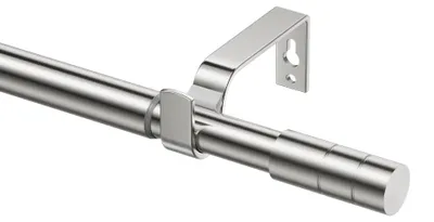 Immagine prodotto di Tenda estensibile, finitura in nichel spazzolato, lunghezza da 72 a 140 cm, materiale: metallo, ideale per il soggiorno