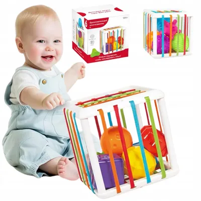 Produktbild von Sensorische Spielzeugwürfel für Babys Lernspielzeug Formensortierer