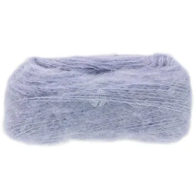 A single skein of yarn on a white background.