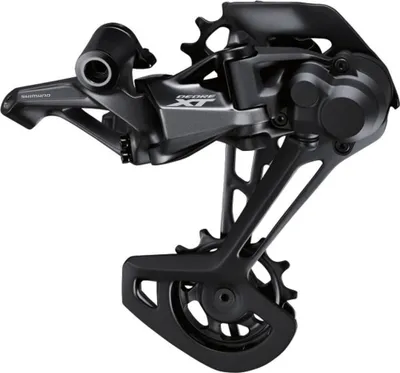 Produktbild von Shimano Deore XT Shadow Plus Schaltwerk Fahrrad 12-fach RD-M8100 SGS Fahrrad Schaltung Kettenwechsler Derailleur, Farbe:schwarz, Ausführung:Direktmontage, Käfiglänge:lang