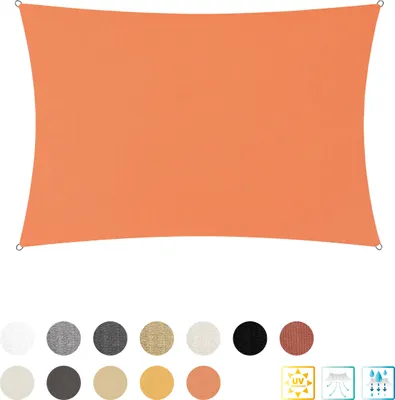 Produktbild von Lumaland Sonnensegel Polyester Rechteck 2 x 3 Meter Orange