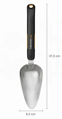 Produktbild von Fiskars Xact, Gartenkelle, Edelstahl, Schwarz, Edelstahl, Softgrip, Einfarbig, 280 g
