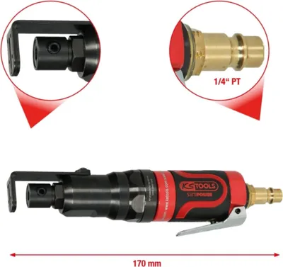Zdjęcie produktu dla KS TOOLS SlimPOWER Mini wyrzynarka z korpusem pneumatycznym 170 mm - 515.5545