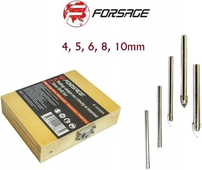 Produktbild von Glas- und Fliesenbohrer-Set, 5-teilig, 4-10 mm