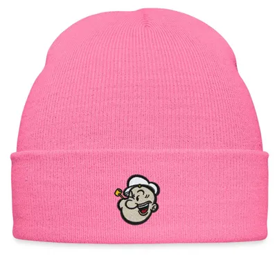 Produktbild von Spreadshirt Popeye Als Stickmotiv Bestickte Wintermütze, One size, Pink