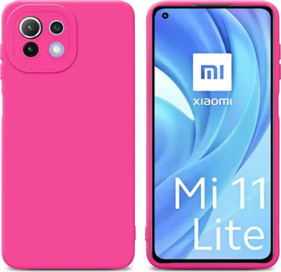 Immagine prodotto di Cadorabo Custodia per Xiaomi Mi 11 LITE (4G / 5G) / 11 LITE NE Custodia protettiva in rosa TPU Custodia in silicone Custodia per telefono cellulare