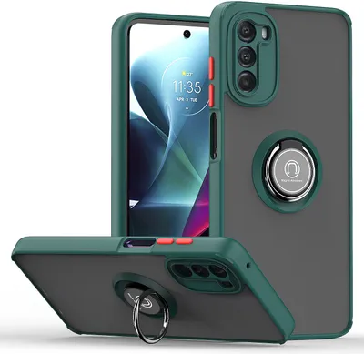 Produktbild von Moto G 5G 2022 Hülle, Ring Halter Ständer Matte Transluzent TPU Rahmen Stoßfest Schutzhülle für Motorola Moto G 5G 2022