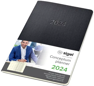 Zdjęcie produktu dla sigel Kalendarz kieszonkowy Conceptum 2024 ok. DIN A5 czarny