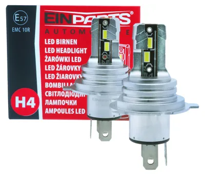 Obrázek produktu pro Einparts LED žárovky H4 pro VW Golf, Passat a Audi, 6500 K, 1800 lm, homologace 10R