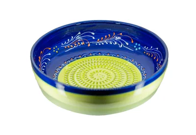 Produktbild von Kaladia Keramikschüssel klein Grün/Grün & Blau - ideal um allerlei Zutaten direkt in der Schüssel zu reiben für perfekte Geschmacksmischungen