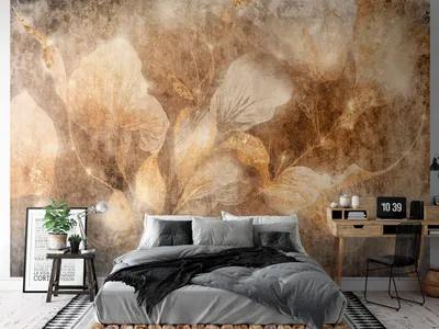 Zdjęcie produktu dla Fototapeta flizelinowa abstrakcja 400x280 cm fototapeta XXL natura kwiaty beton wygląd tło jak malowane b-C-10349-a-a