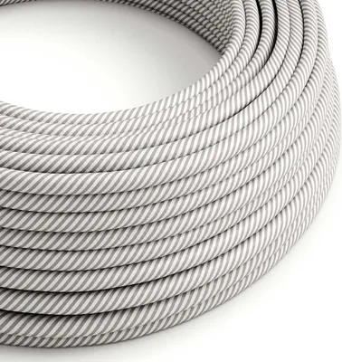 Immagine prodotto di Creative-Cables Cavo elettrico, 2 x 0,75 mm², 1 m, Bianco Ottico-Alluminio ERM46, Rotondo, effetto seta