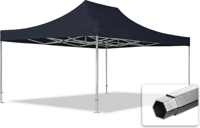 Produktbild von TOOLPORT 4x6m Aluminium Faltpavillon, ohne Seitenteile, schwarz