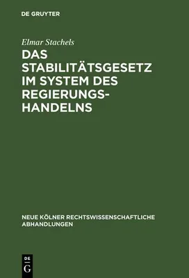 Produktbild von Das Stabilitätsgesetz im System des Regierungshandelns