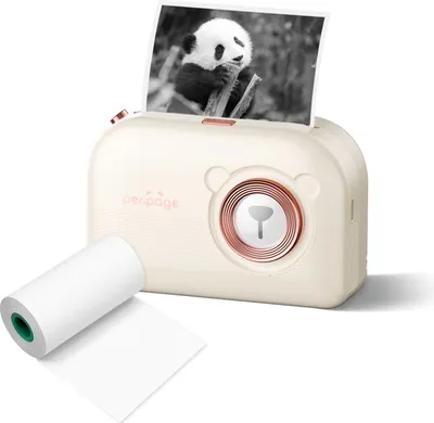Produktbild von PeriPage A3X Mini tragbarer Foto-Aufkleberdrucker, 203 dpi BT, kabelloser mobiler Thermodrucker, Quittungsetikettendrucker, unterstuetzt 77 mm/56 mm Papierbreite, kompatibel mit Android iOS Windows fuer Foto-Arbeitsplaene, Studien, Journallisten, tintenloses Drucken