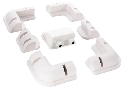 ABS Zonnepaneel-Montagebeugelset, 4+2 Halter, weiß