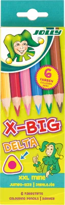 Produktbild von Jolly Buntstifte X-Big Delta ergonomisch 6 Stück für Kinder