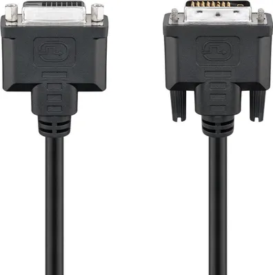 Produktbild von DVI-D Full HD-Verlängerungskabel Dual Link, vernickelt DVI-D-Stecker Dual-Link (24+1 pin) > DVI-D-Buchse Dual-Link (24+1 pin)
