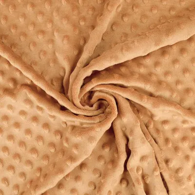 Produktbild von Hochwertige Minky-Stoffzuschnitte Tiny - 0,5 m - Kamel | by Craft Loom