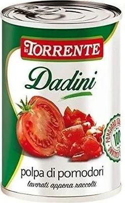 Produktbild von 48x La Torrente Polpa di Pomodori Dadini Tomatenmark Tomaten sauce aus Italien dose 400g