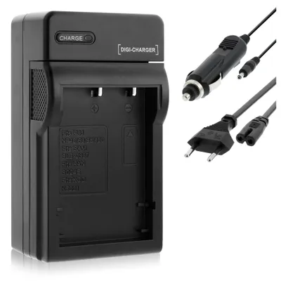 Produktbild von Ladegerät (Netz, KFZ) NP-120 für Rollei Powerflex 350 WiFi Digicam [1500 mAh | 3.7V | Li-Ion]