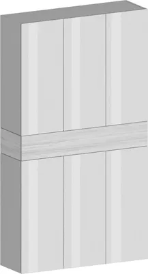 Produktbild von Dmora Schuhschrank Marzio 114x35x200h cm Weiß 60 Paar 16 Fächer