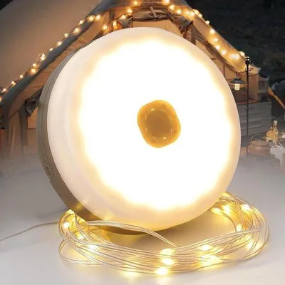 Produktbild von LED-Lampe mit 5 Modi, 10 m lang, für Camping, Wandern und Dekoration.