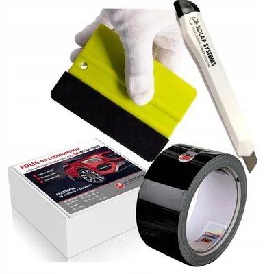 Produktbild von 3M Entchromungsfolie, glänzend schwarz, 3,5 cm x 10 m - Schutz und Optik für Ihr Auto