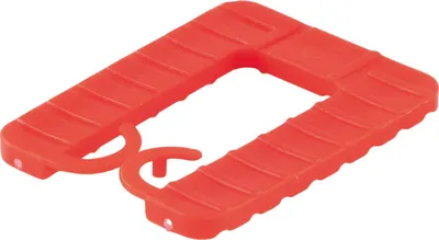Produktbild von GLUSKE Euroklick Distanzplatte mit Sperrhaken 40 x 30 x 3 mm, rot, 1000 Stück | Unterlegkeile - Distanzplättchen