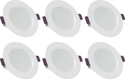 Produktbild von Speed 6× LED Einbaustrahler 6W 230V Bad IP44 3000K 500LM Einbauleuchten Decken-Spots Lampe set warmweiß [Energieklasse A++]
