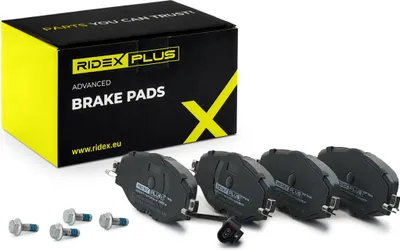 Produktbild von RIDEX PLUS 402B0587P Bremsbeläge Satz Vorne Bremsklötze für VW Golf VII Schrägheck (5G1, BQ1, BE1, BE2) TIGUAN (5N) Passat Variant (3G5, CB5)