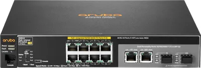 Produktbild von HPE Aruba Networking 2530 8 PoE+, Managed, L2, Fast Ethernet (10/100), Power over Ethernet (PoE), Rack-Einbau, Wandmontage