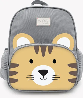 Produktbild von Nuvita 8740 | Kinderrucksack | Aufbewahrungstasche | Tasche mit Fächern | Ergonomischer Kinder-Rucksack | Rucksack mit verstellbaren Gurten für Vorschulkinder | (1-3 Jahre) | Grau/Fulpe Grau/Tiger 3-6 Jahre