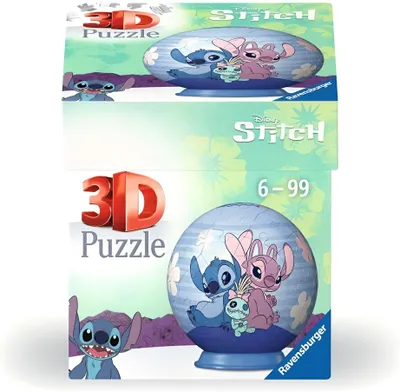 Image de Ravensburger - Puzzle 3D Disney Stitch & Angel, 54 elementy, Oficjalny Produkt