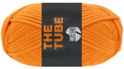Produktbild von Lana Grossa THE TUBE 200 g weiches & gefülltes Schlauchgarn (Ø ca. 4-5 mm) ideal geeignet für Home-Accessoires und Taschen 114 m Farbe 018 - Orange