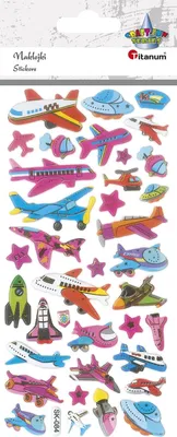 Produktbild von Dekorative konvexe Aufkleber Airplanes 37 pcs Titanum