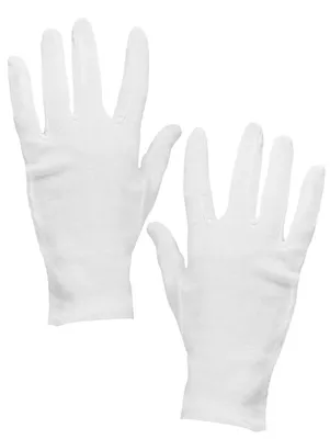 Produktbild von Max Bersinger 603071, Karnevalskostüm-Handschuhe, Erwachsener, Uni, Polyester, Weiß, 25 g
