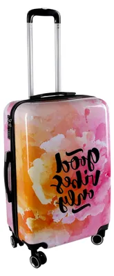 Produktbild von Reisekoffer Koffer Hartschalenkoffer Reisetrolley Rosa Größe M 67x44x26cm
