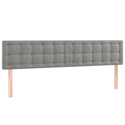 Produktbild von Kopfteile Hellgrau 200x5x78/88 cm Samt