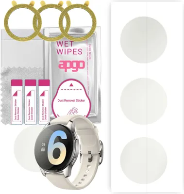 Produktbild von apgo 3 Stück Schutzfolie, Matt, kompatibel mit Vivo Watch 2 Smartwatch, Hydrogel Displayschutzfolie mit Positionierhilfe, Displayfolie, robust und kratzfest
