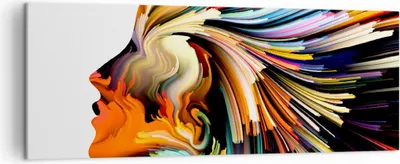 Produktbild von Bild auf Leinwand - Leinwandbild - Effekte Expressionismus Mädchen Fantasie - 140x50cm - Wand Bild - Wanddeko - Leinwanddruck - Bilder - Kunstdruck - Leinwand bilder - Wandkunst - AB140x50-3083