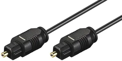 Produktbild von Goobay 33789 Lichtwellenleiterkabel, 3 m, Schwarz - Toslink-Stecker > Toslink-Stecker, ø 2,2 mm