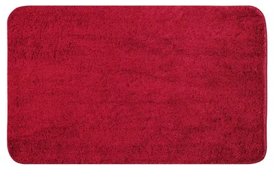 Produktbild von Badezimmerteppich rutschfest waschbar rot 60x90 cm Mikrofaser
