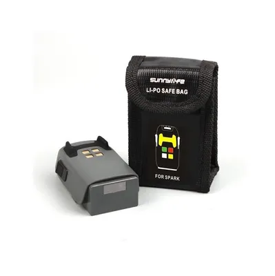 Produktbild von Sicherheitstasche für Lipo Batterien, 1 Stück, flammhemmendes und explosionsgeschütztes Material, Abmessungen 50 x 45 x 80 mm | Ideal für DJI Spark RC