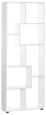 Immagine prodotto di Libreria di Design 8 Ripiani 70x24x178 cm in Legno Truciolare Bianco